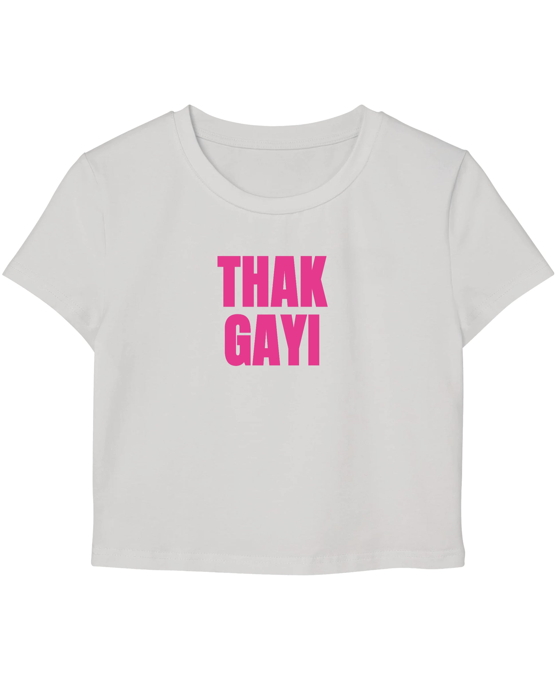 White Baby Tee Front Design