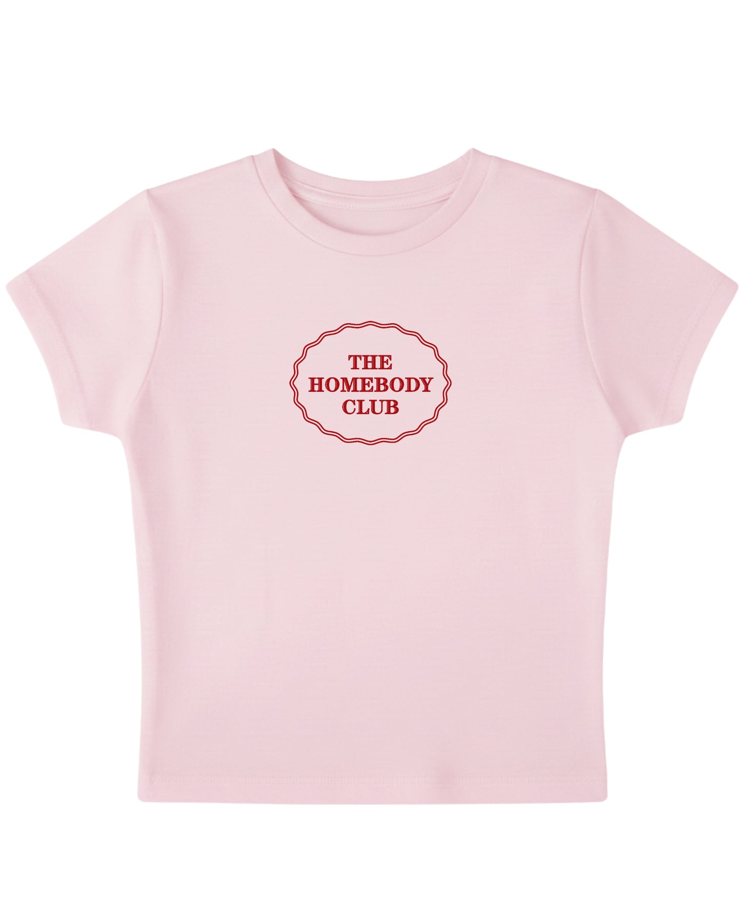 Baby Pink Baby Tee Front Design