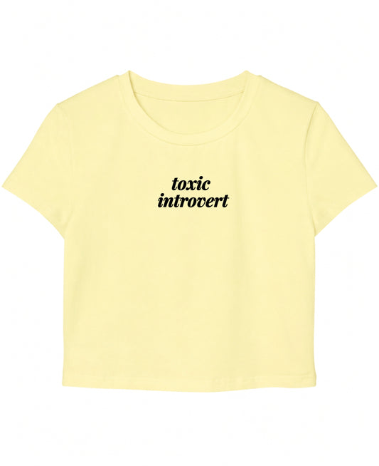 Butter Yellow Baby Tee Front Design