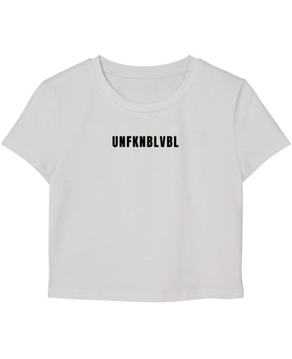 White Baby Tee Front Design