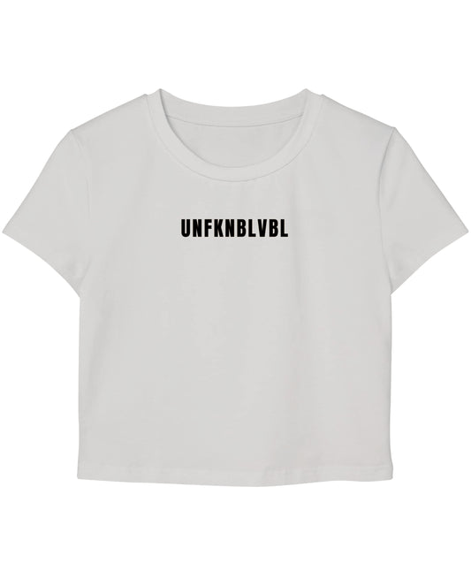 White Baby Tee Front Design