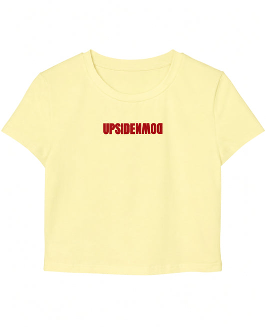 Butter Yellow Baby Tee Front Design