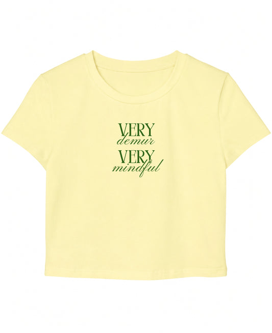 Butter Yellow Baby Tee Front Design