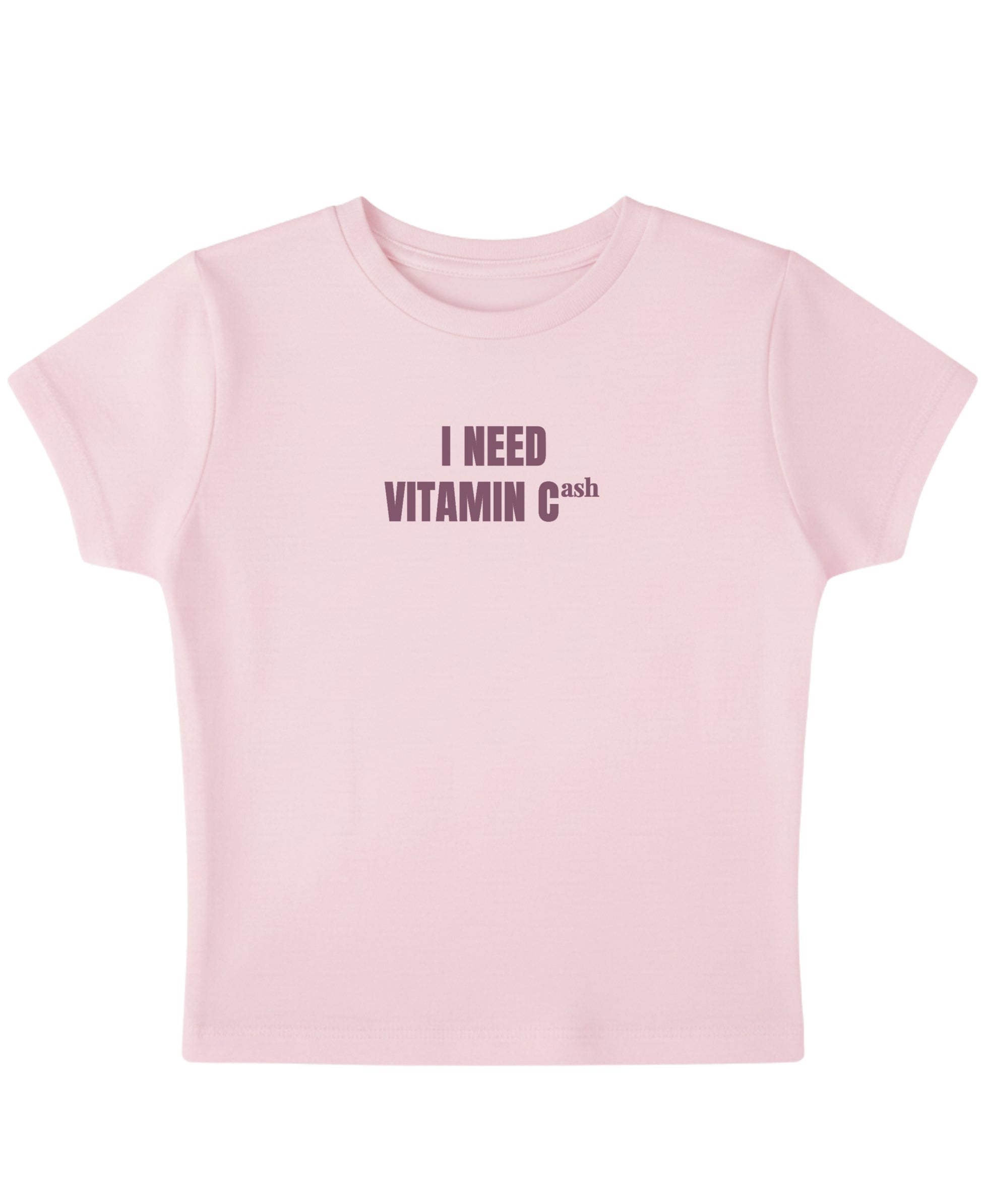 Baby Pink Baby Tee Front Design