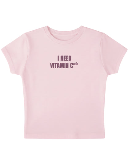 Baby Pink Baby Tee Front Design