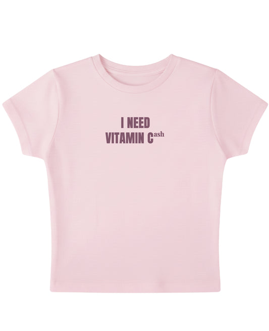 Baby Pink Baby Tee Front Design