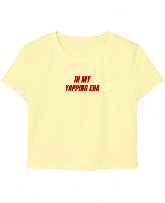 Butter Yellow Baby Tee Front Design